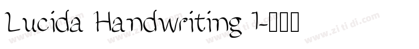 Lucida Handwriting I字体转换